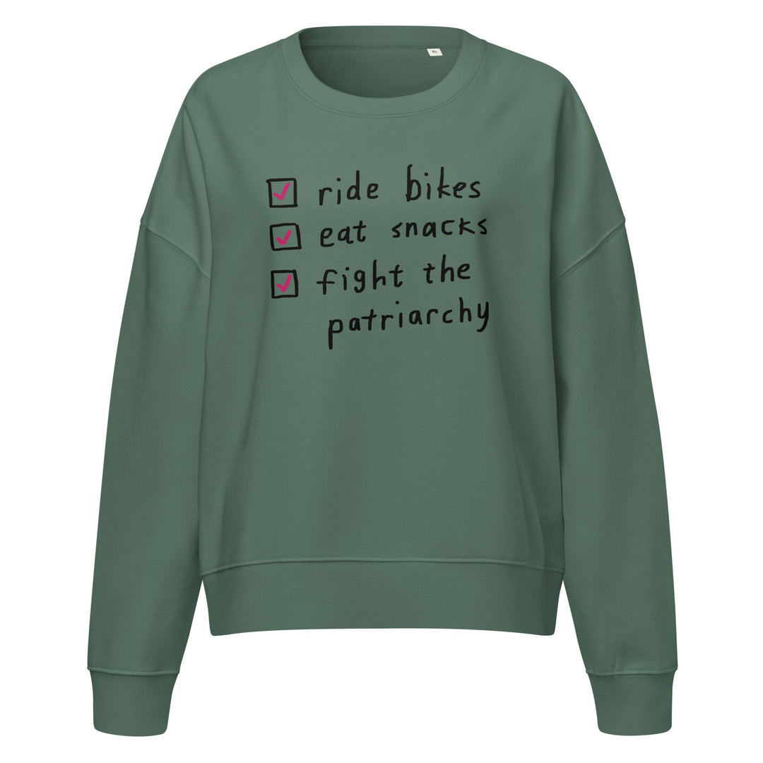 'The Checklist' Women’s organic crew neck sweatshirt - The Fun Shop by Tegan
