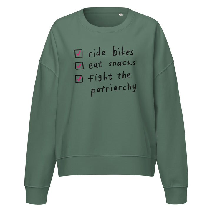'The Checklist' Women’s organic crew neck sweatshirt - The Fun Shop by Tegan