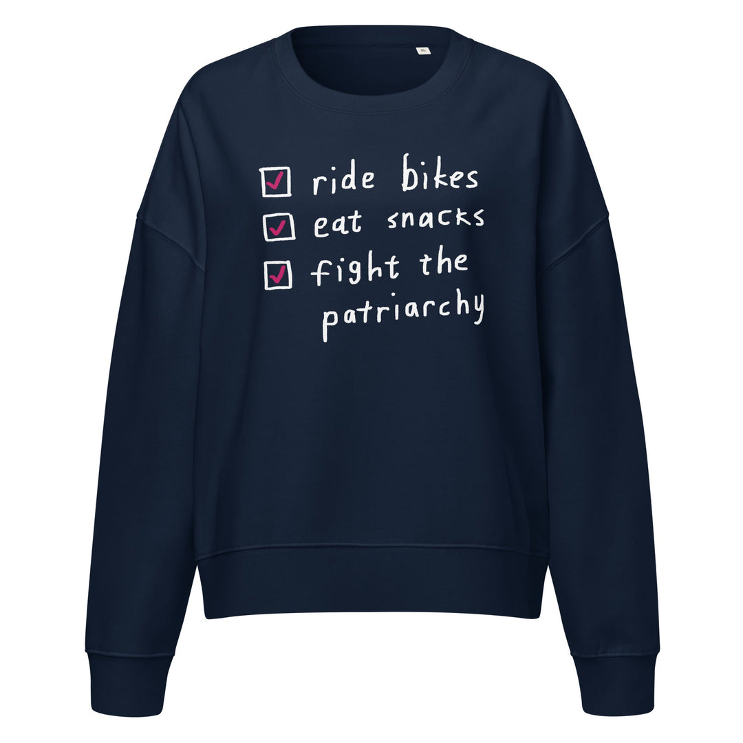'The Checklist' Women’s organic crew neck sweatshirt - The Fun Shop by Tegan