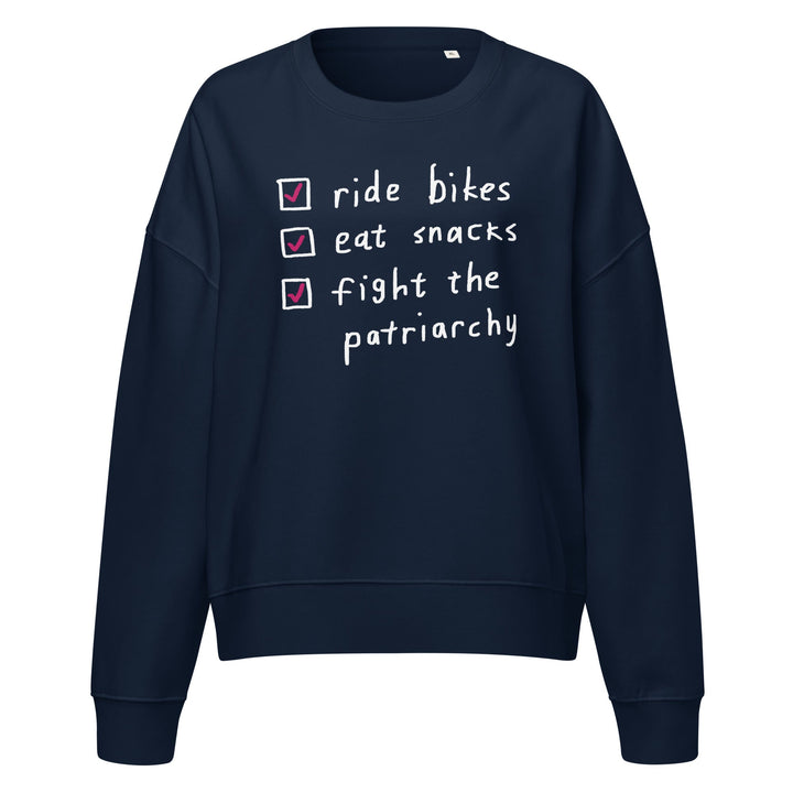 'The Checklist' Women’s organic crew neck sweatshirt - The Fun Shop by Tegan