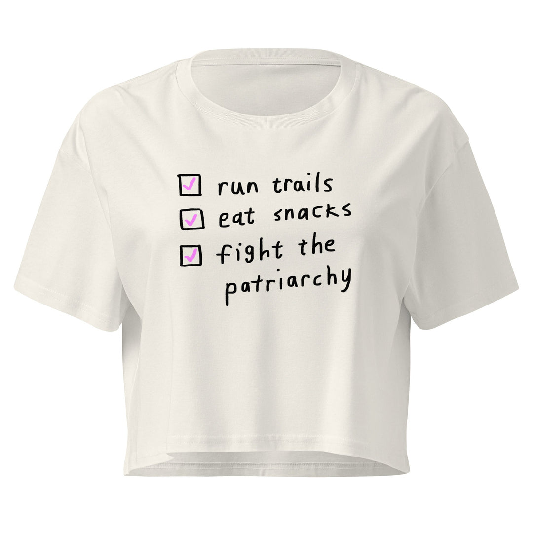 'The Running Checklist' Crop tee - The Fun Shop by Tegan
