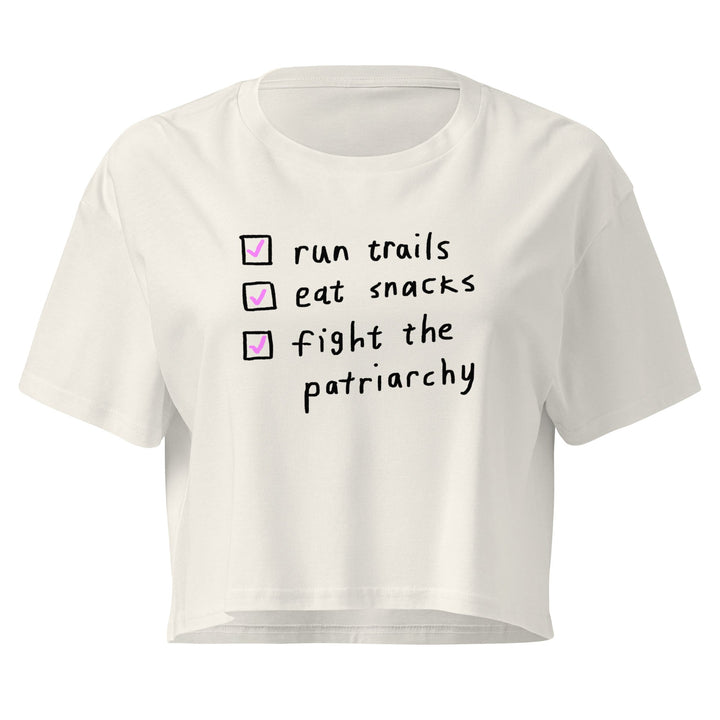 'The Running Checklist' Crop tee - The Fun Shop by Tegan