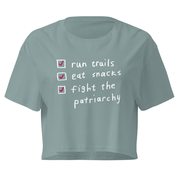 'The Running Checklist' Crop tee - The Fun Shop by Tegan