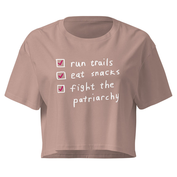 'The Running Checklist' Crop tee - The Fun Shop by Tegan