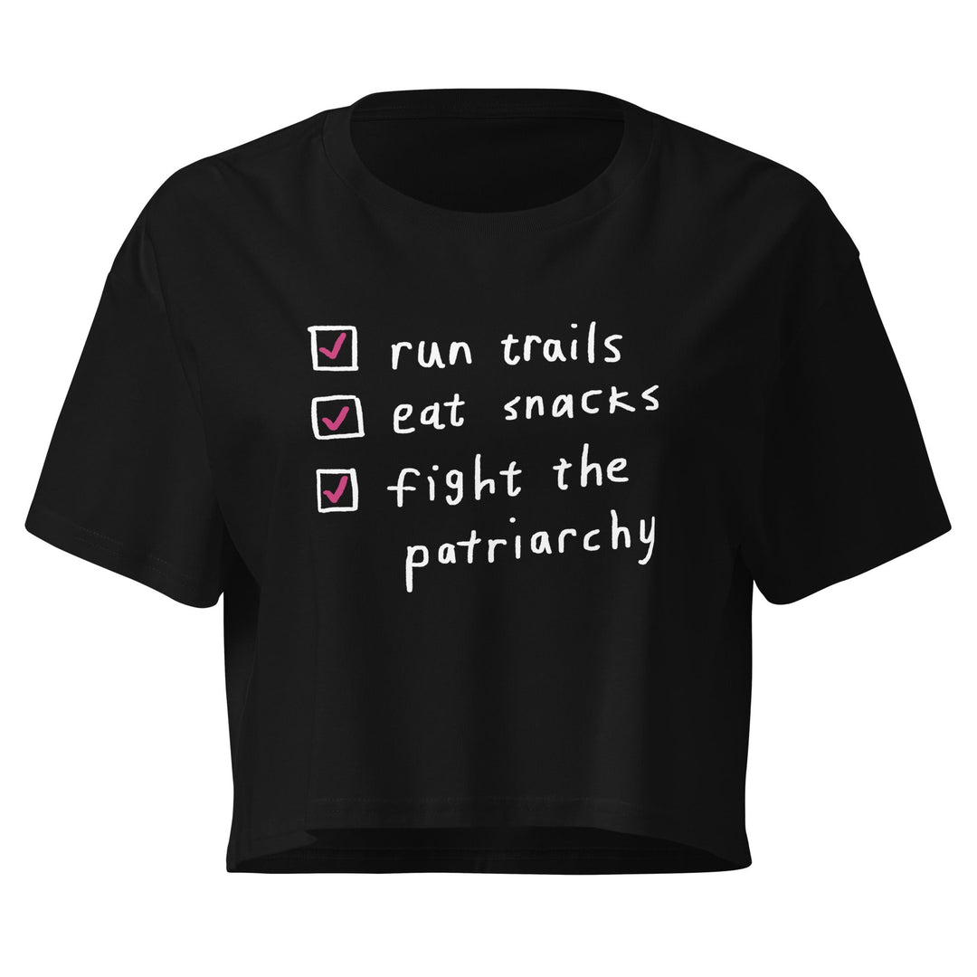 'The Running Checklist' Crop tee - The Fun Shop by Tegan