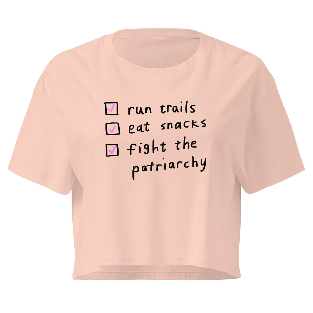 'The Running Checklist' Crop tee - The Fun Shop by Tegan