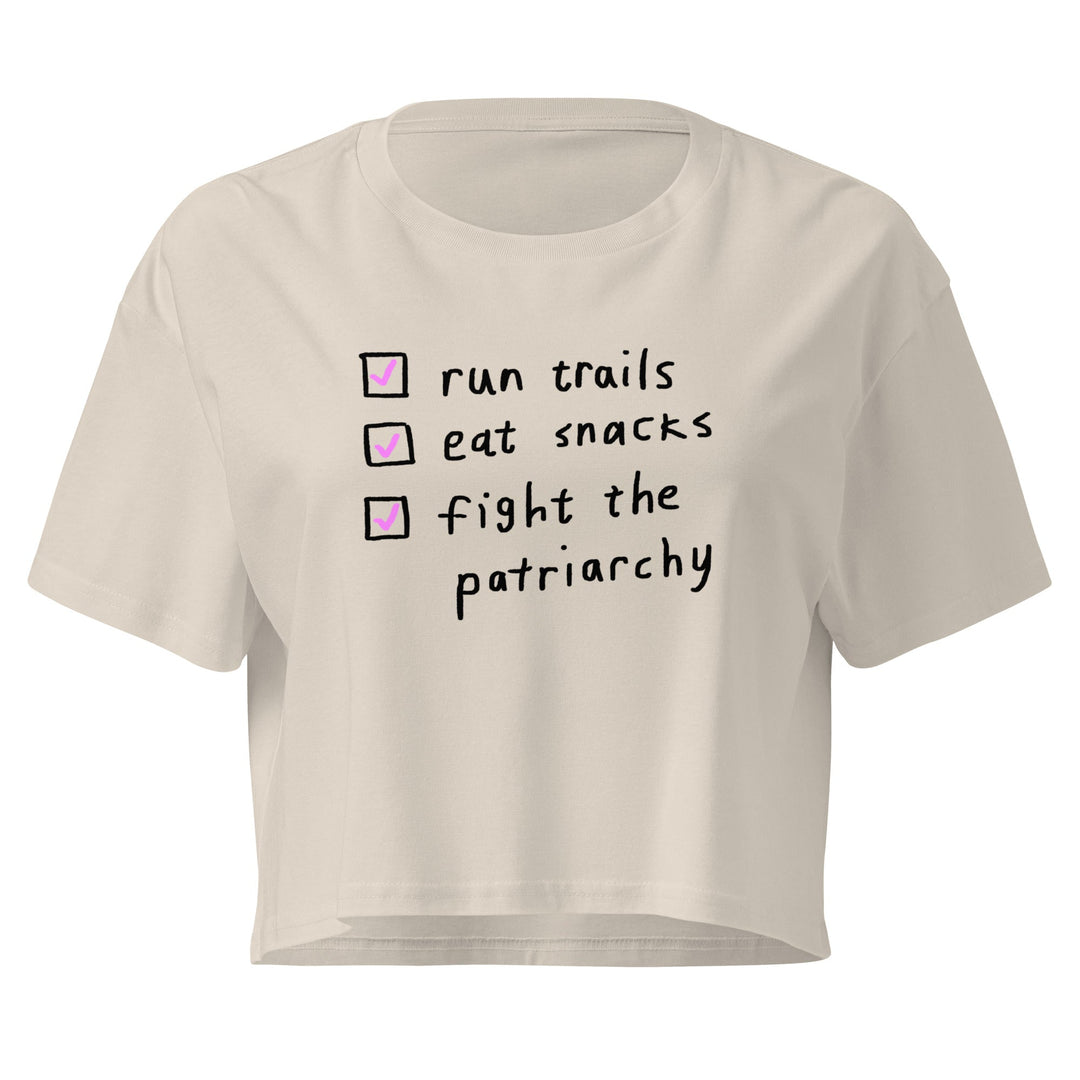 'The Running Checklist' Crop tee - The Fun Shop by Tegan