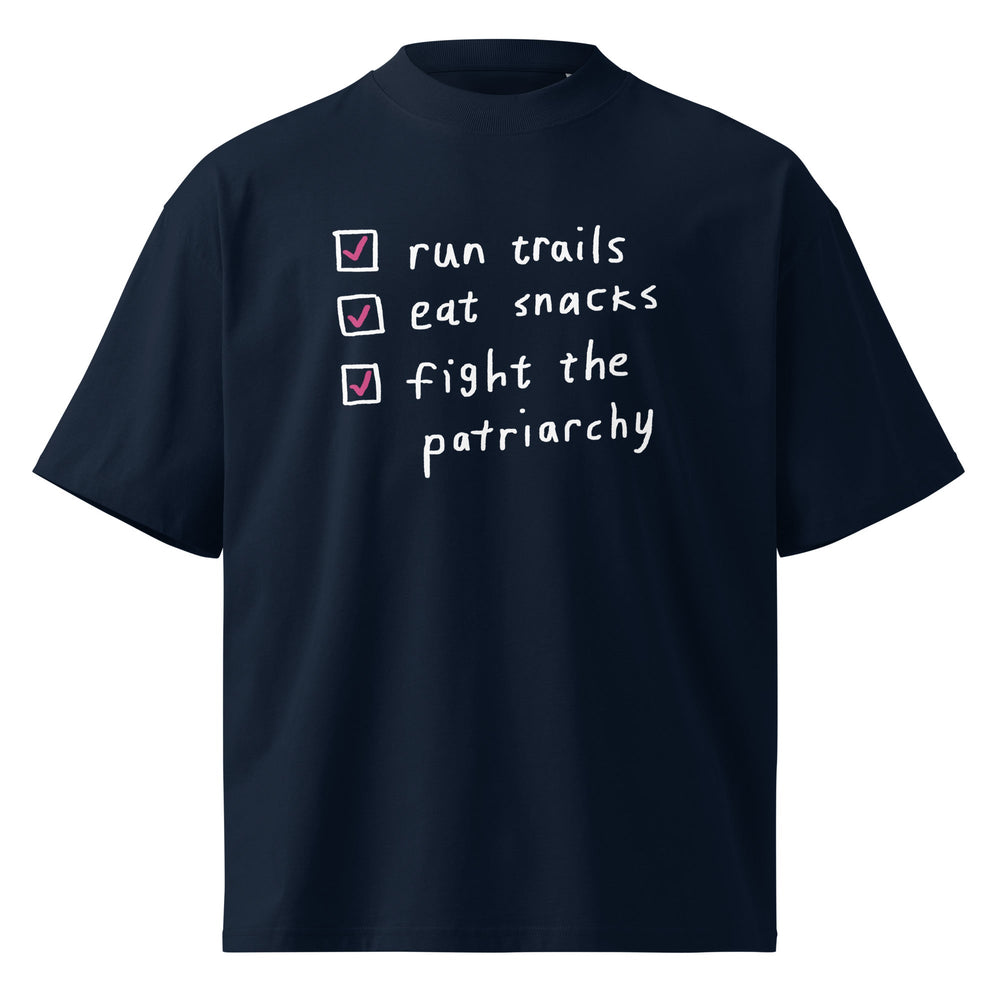 'The Running Checklist' High Neck Oversized tee - The Fun Shop by Tegan