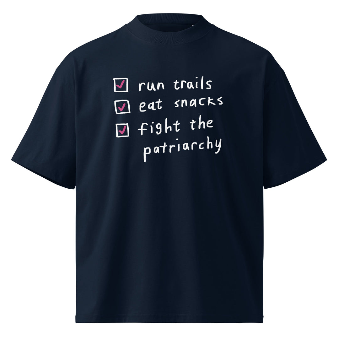 'The Running Checklist' High Neck Oversized tee - The Fun Shop by Tegan