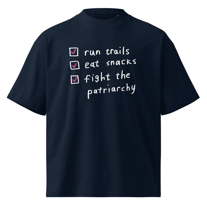 'The Running Checklist' High Neck Oversized tee - The Fun Shop by Tegan