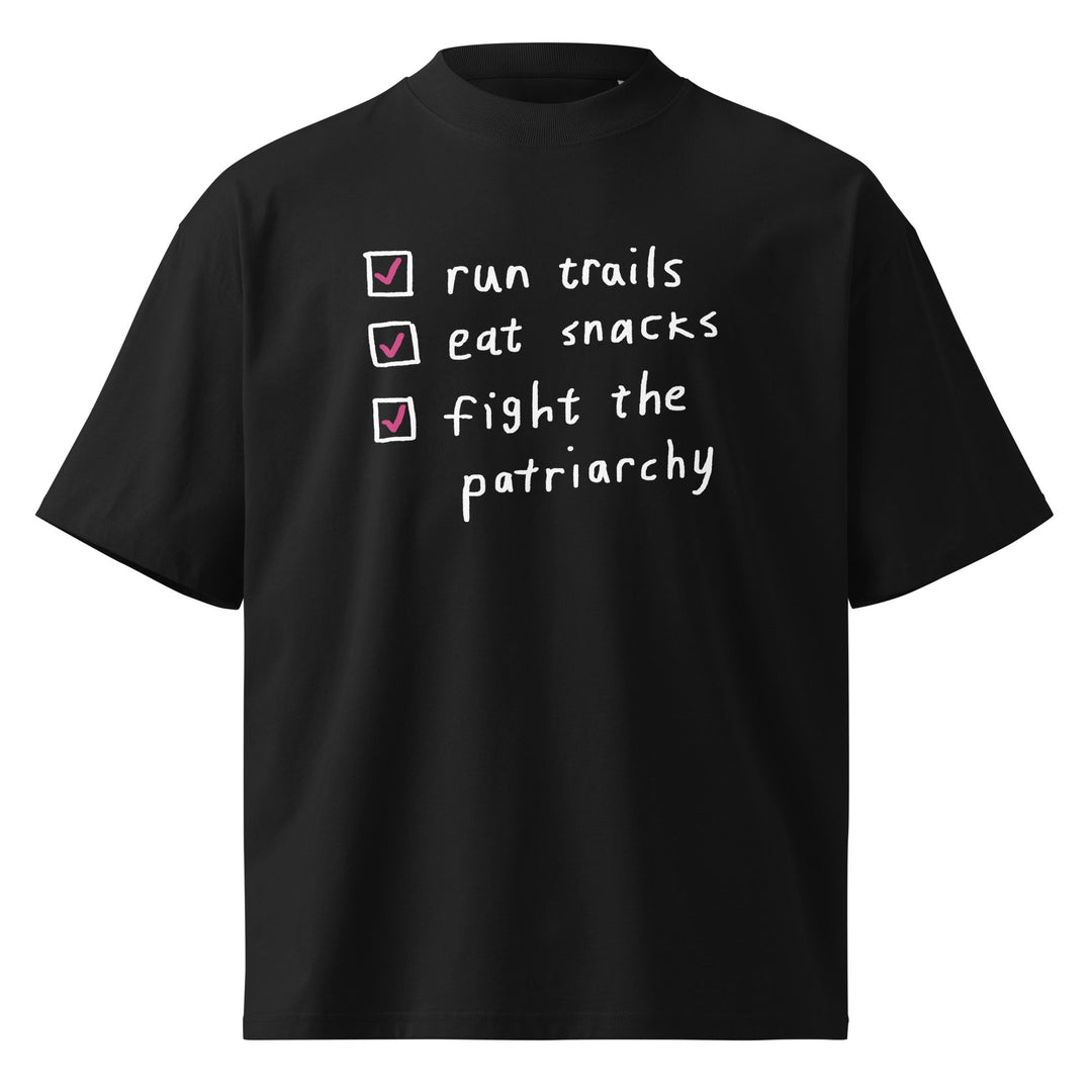 'The Running Checklist' High Neck Oversized tee - The Fun Shop by Tegan