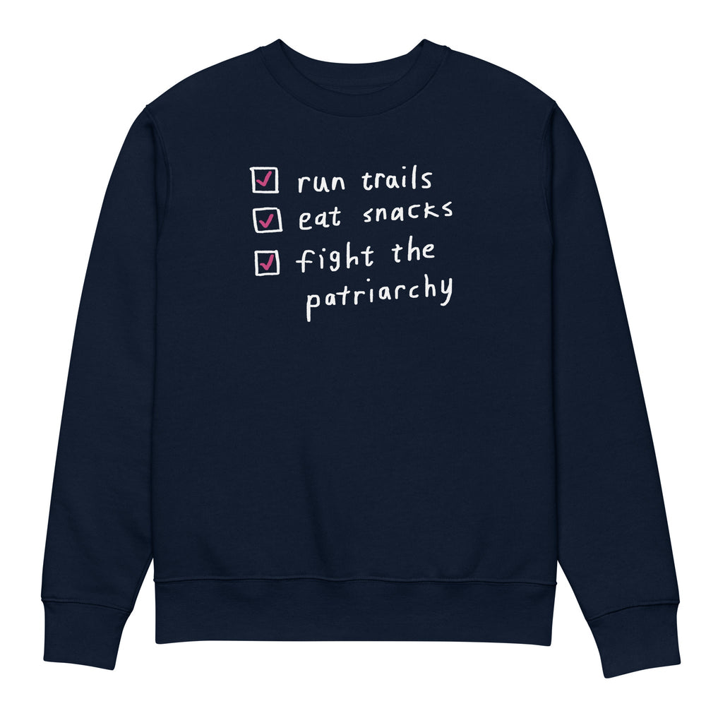 'The Running Checklist' Unisex organic sweatshirt - The Fun Shop by Tegan