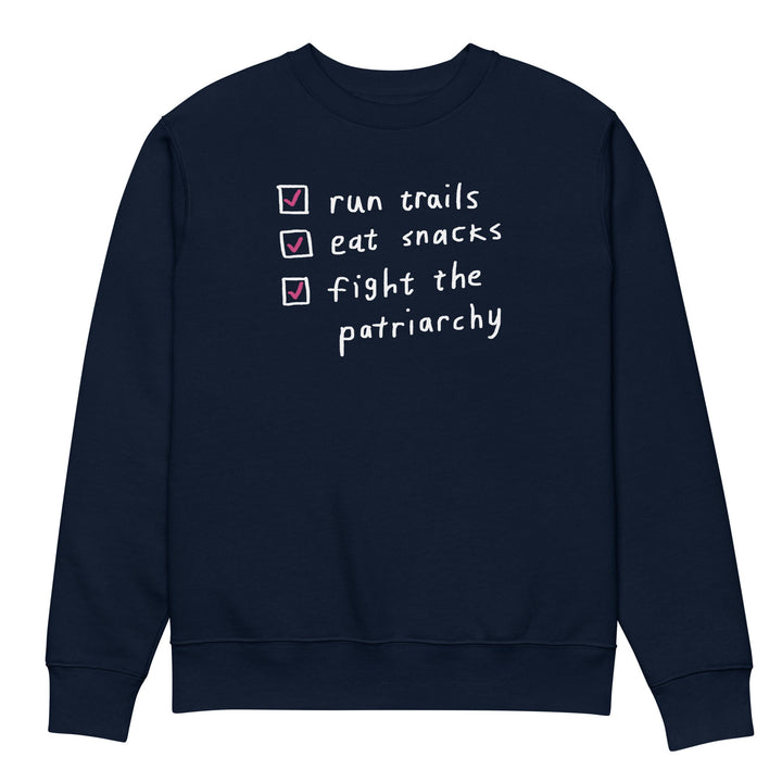 'The Running Checklist' Unisex organic sweatshirt - The Fun Shop by Tegan