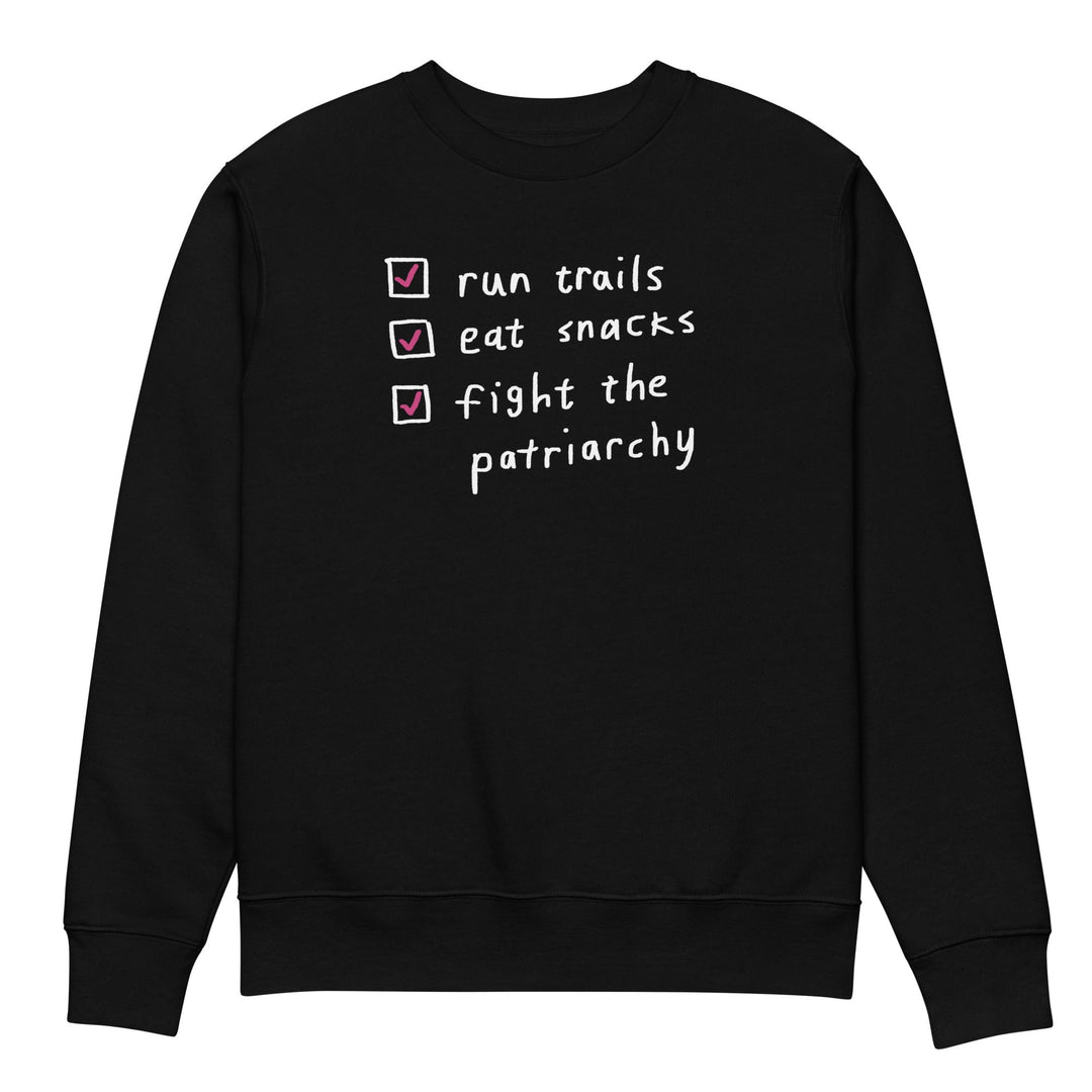 'The Running Checklist' Unisex organic sweatshirt - The Fun Shop by Tegan