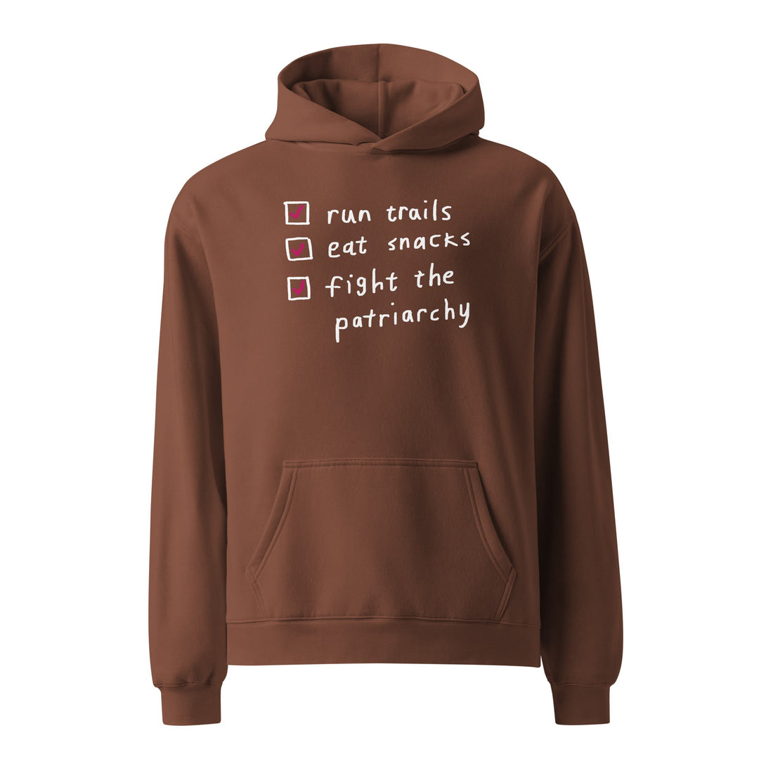 'The Running Checklist' Unisex oversized hoodie - The Fun Shop by Tegan