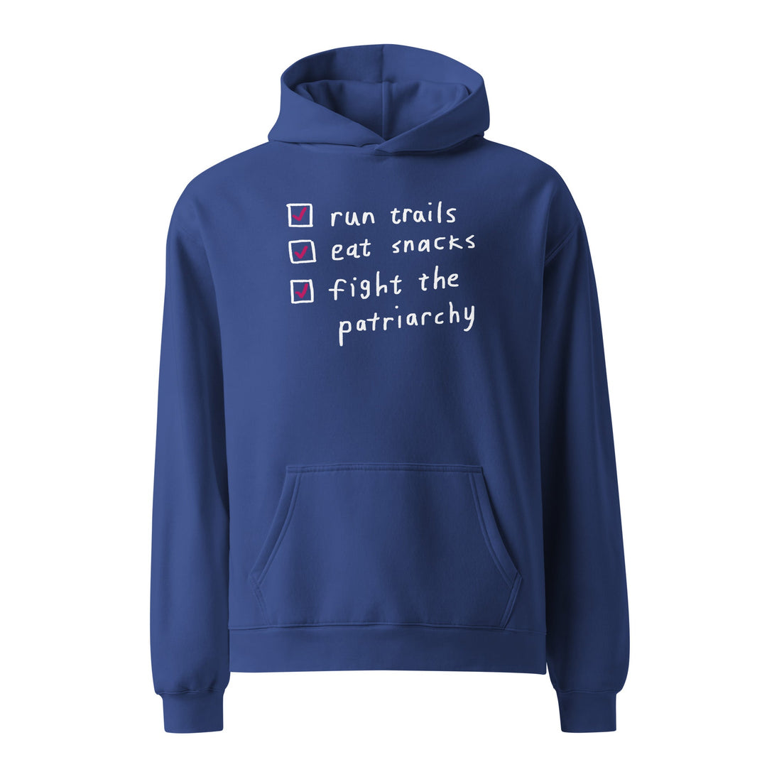 'The Running Checklist' Unisex oversized hoodie - The Fun Shop by Tegan