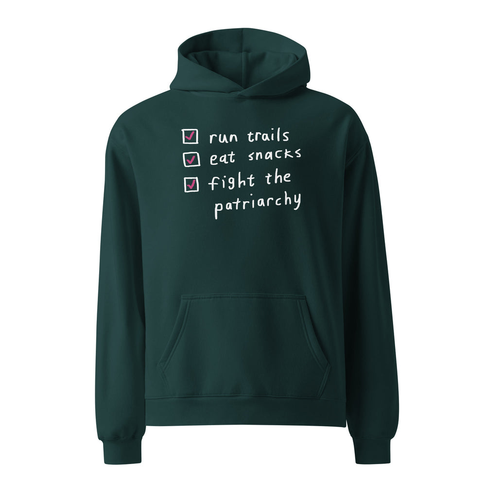 'The Running Checklist' Unisex oversized hoodie - The Fun Shop by Tegan