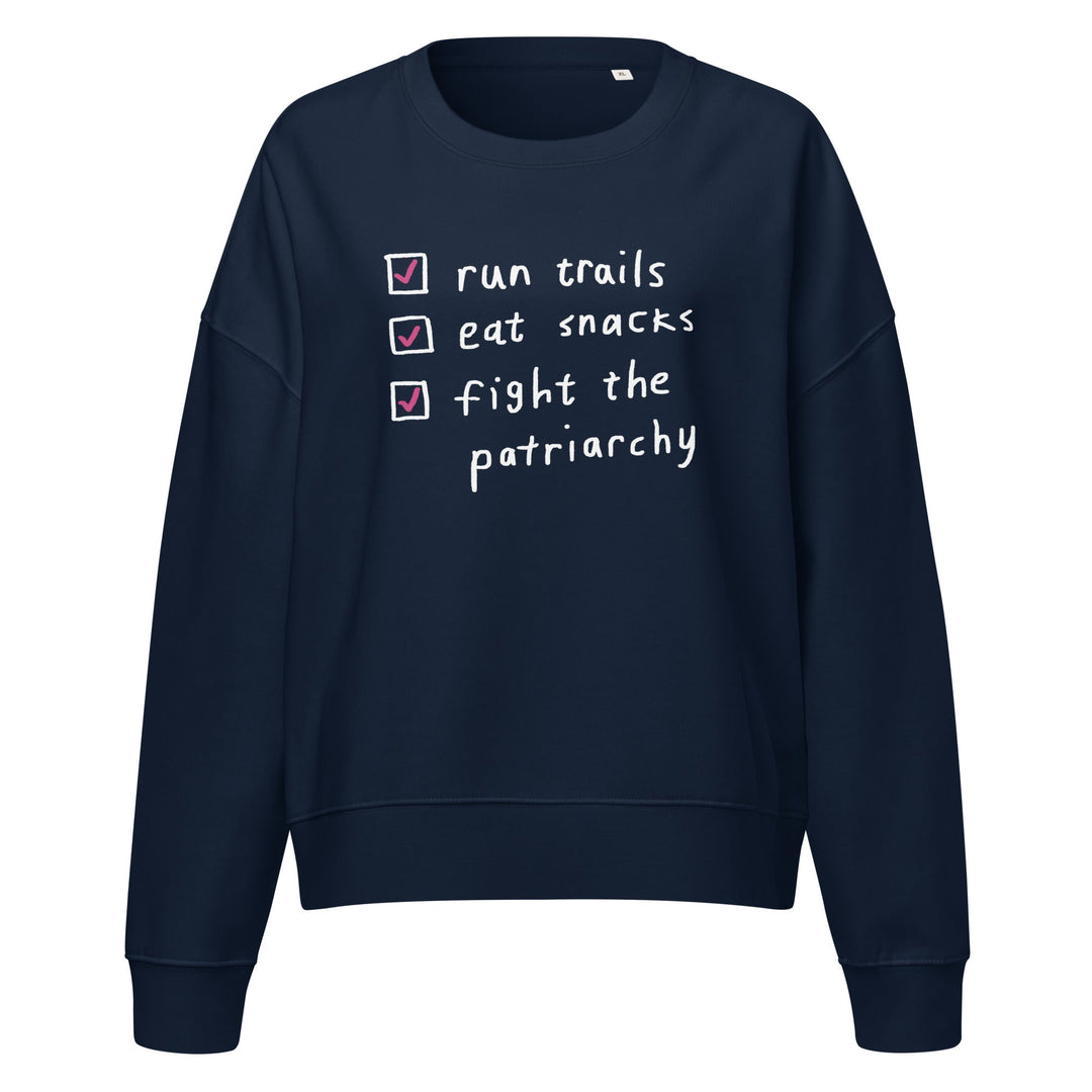 'The Running Checklist' Women’s organic crew neck sweatshirt - The Fun Shop by Tegan