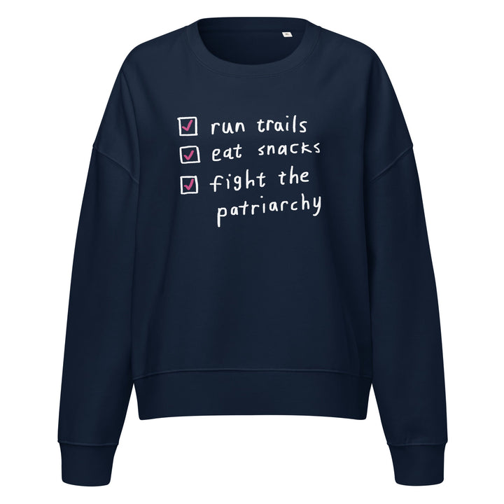 'The Running Checklist' Women’s organic crew neck sweatshirt - The Fun Shop by Tegan
