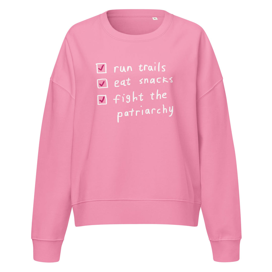 'The Running Checklist' Women’s organic crew neck sweatshirt - The Fun Shop by Tegan