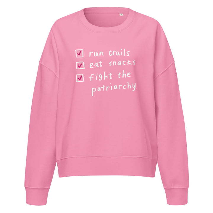 'The Running Checklist' Women’s organic crew neck sweatshirt - The Fun Shop by Tegan