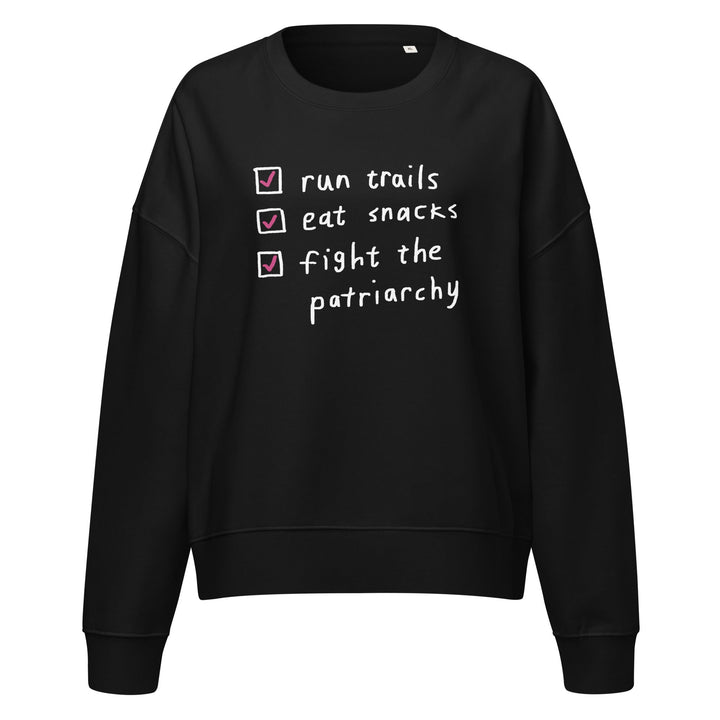 'The Running Checklist' Women’s organic crew neck sweatshirt - The Fun Shop by Tegan