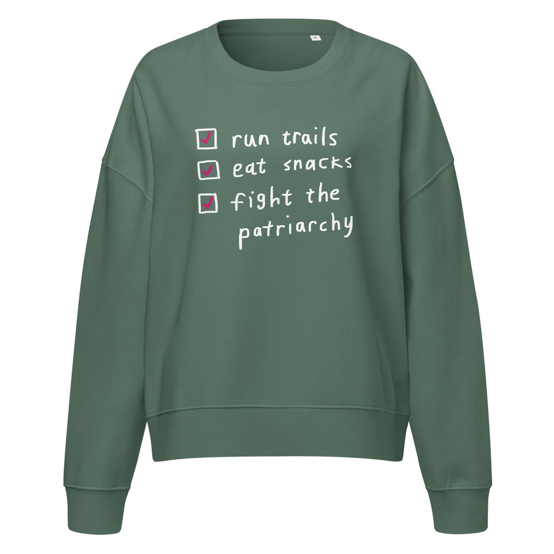 'The Running Checklist' Women’s organic crew neck sweatshirt - The Fun Shop by Tegan