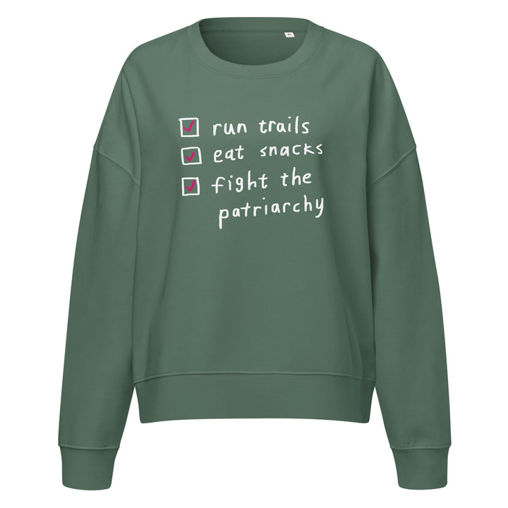 'The Running Checklist' Women’s organic crew neck sweatshirt - The Fun Shop by Tegan