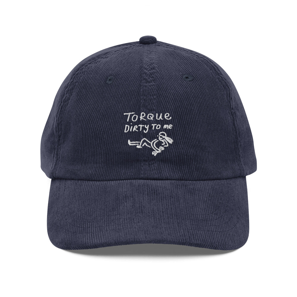 'Torque Dirty To Me' Vintage corduroy cap - The Fun Shop by Tegan