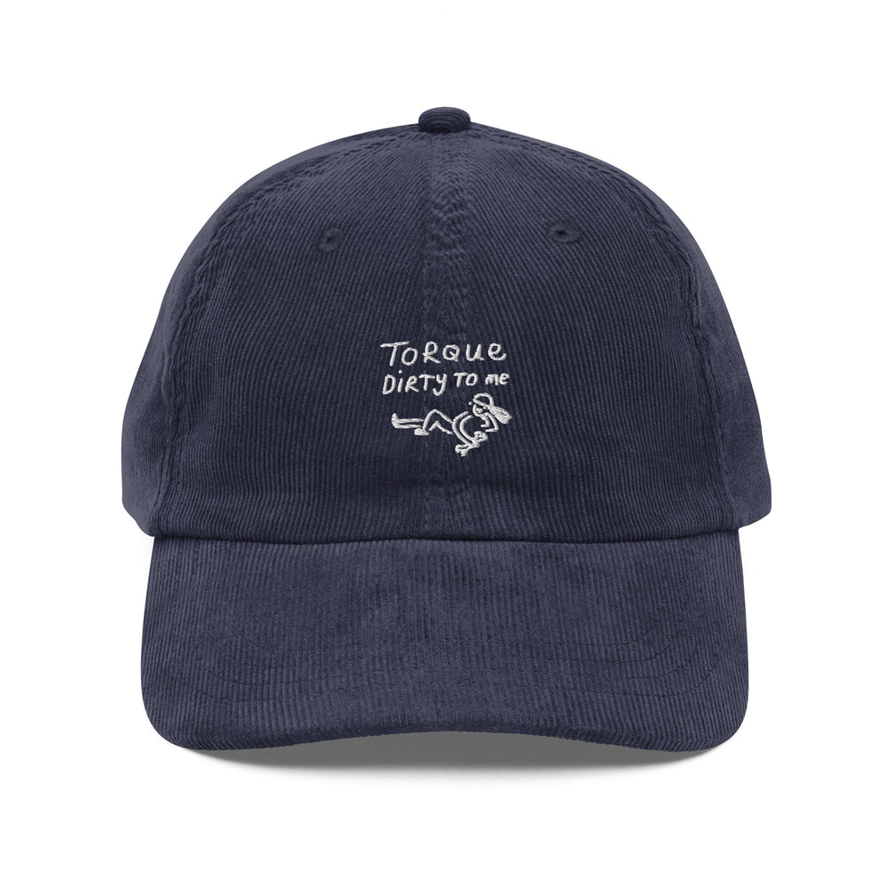 'Torque Dirty To Me' Vintage corduroy cap - The Fun Shop by Tegan