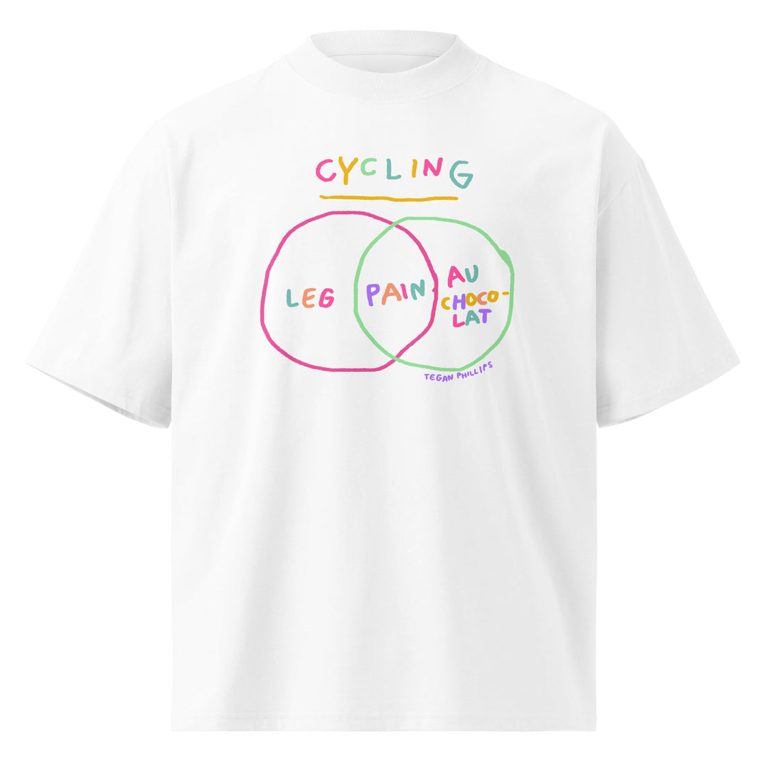 'Venn in Pain-Colourful' Unisex organic oversized high neck t-shirt - The Fun Shop by Tegan