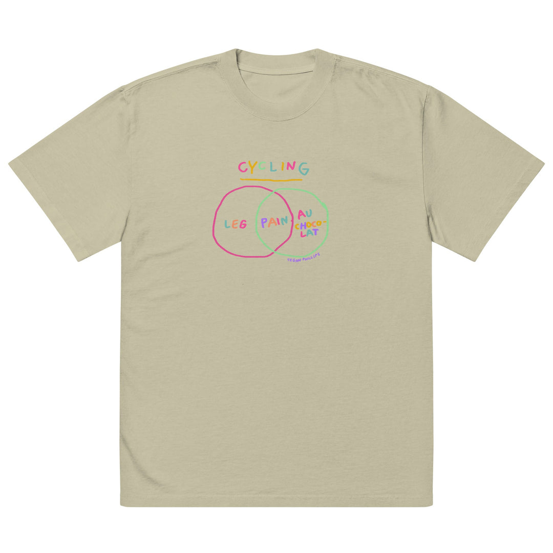 'Venn in Pain' - Tri Colour - Femmes Season Oversized tee - The Fun Shop by Tegan