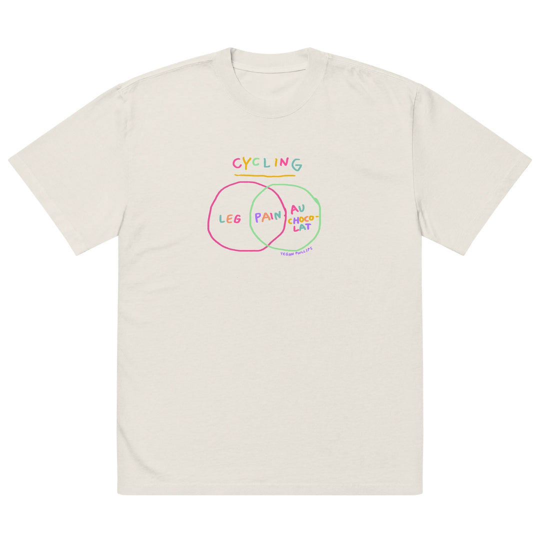 'Venn in Pain' - Tri Colour - Femmes Season Oversized tee - The Fun Shop by Tegan
