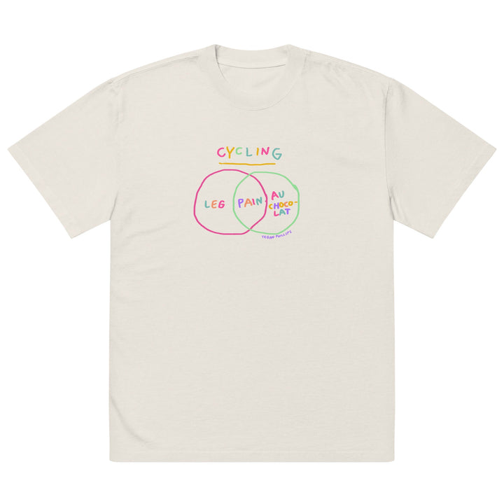 'Venn in Pain' - Tri Colour - Femmes Season Oversized tee - The Fun Shop by Tegan