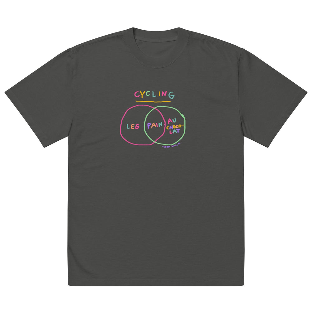 'Venn in Pain' - Tri Colour - Femmes Season Oversized tee - The Fun Shop by Tegan