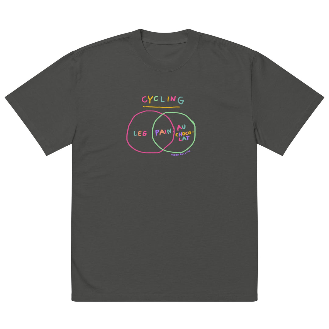 'Venn in Pain' - Tri Colour - Femmes Season Oversized tee - The Fun Shop by Tegan