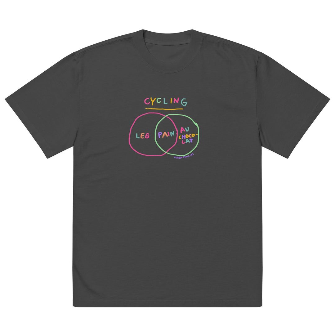 'Venn in Pain' - Tri Colour - Femmes Season Oversized tee - The Fun Shop by Tegan
