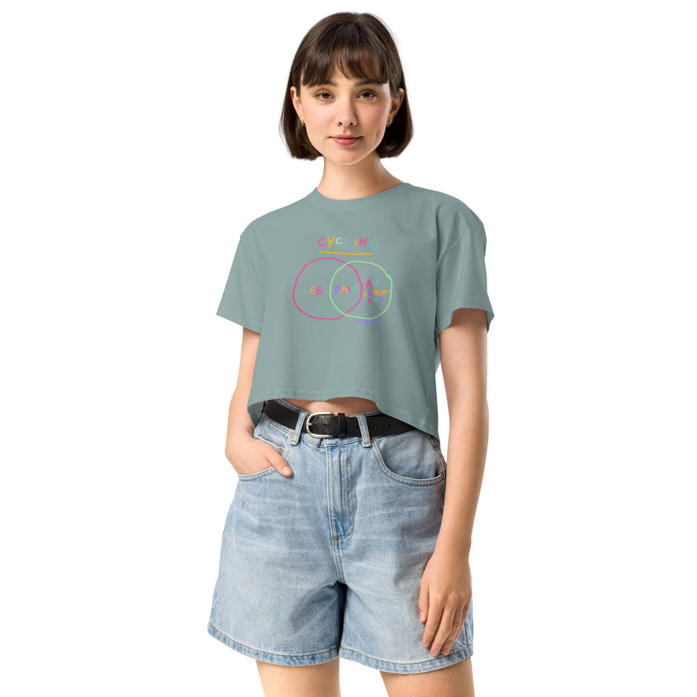 'Venn in Pain' - Tricolour - Femmes Season crop tee - The Fun Shop by Tegan