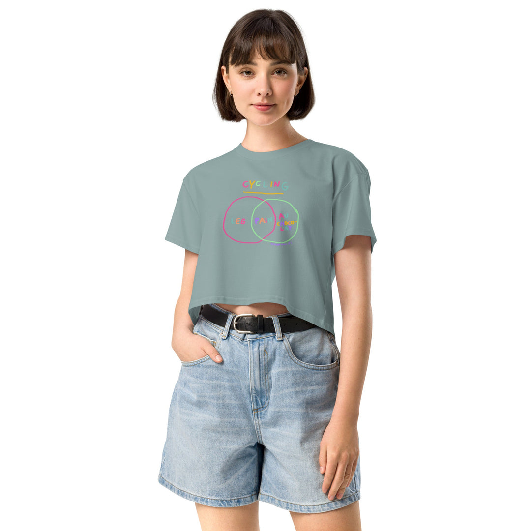 'Venn in Pain' - Tricolour - Femmes Season crop tee - The Fun Shop by Tegan