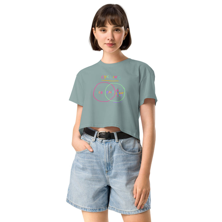 'Venn in Pain' - Tricolour - Femmes Season crop tee - The Fun Shop by Tegan