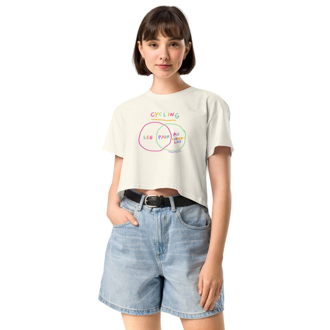'Venn in Pain' - Tricolour - Femmes Season crop tee - The Fun Shop by Tegan