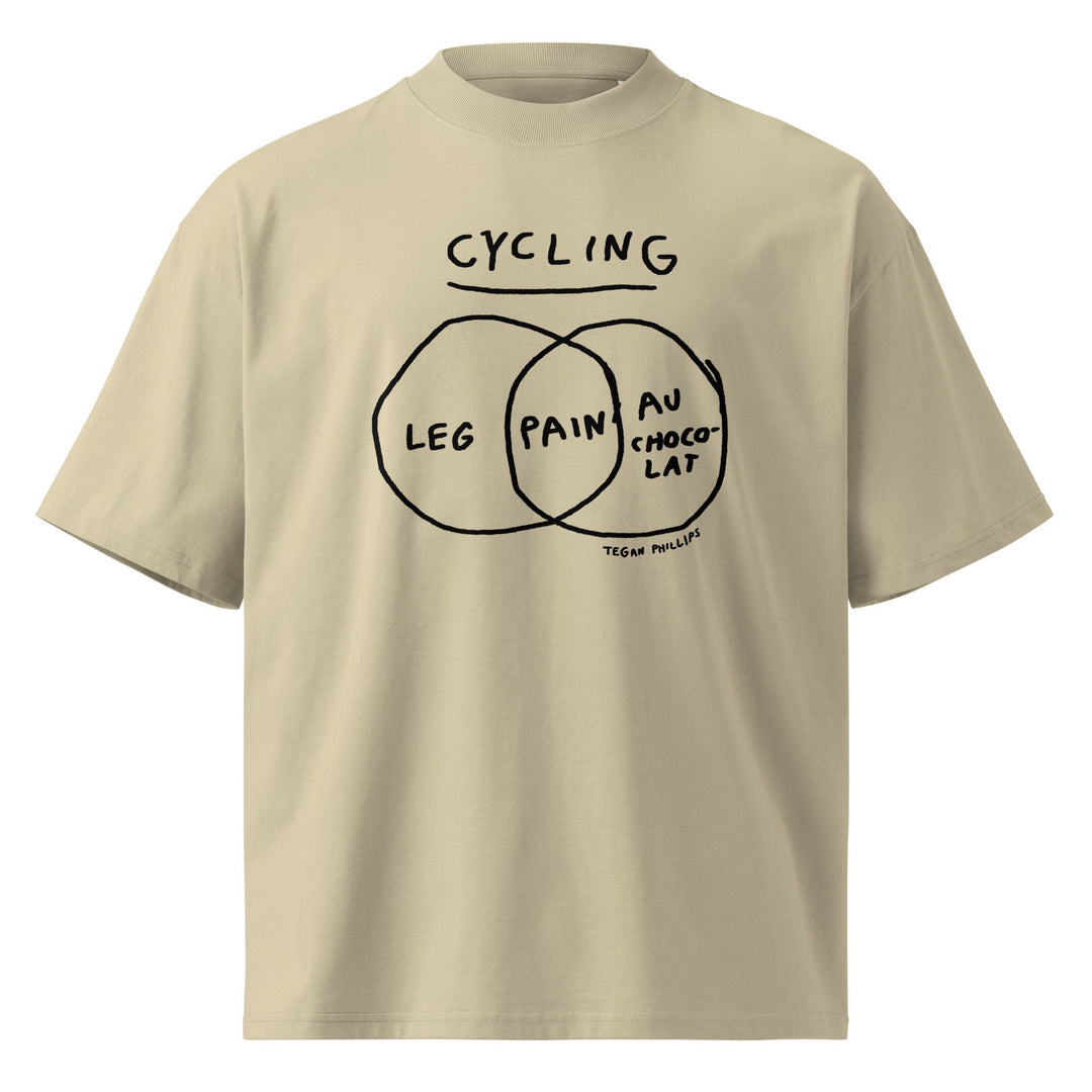 'Venn In Pain' Unisex organic oversized high neck tee - The Fun Shop by Tegan