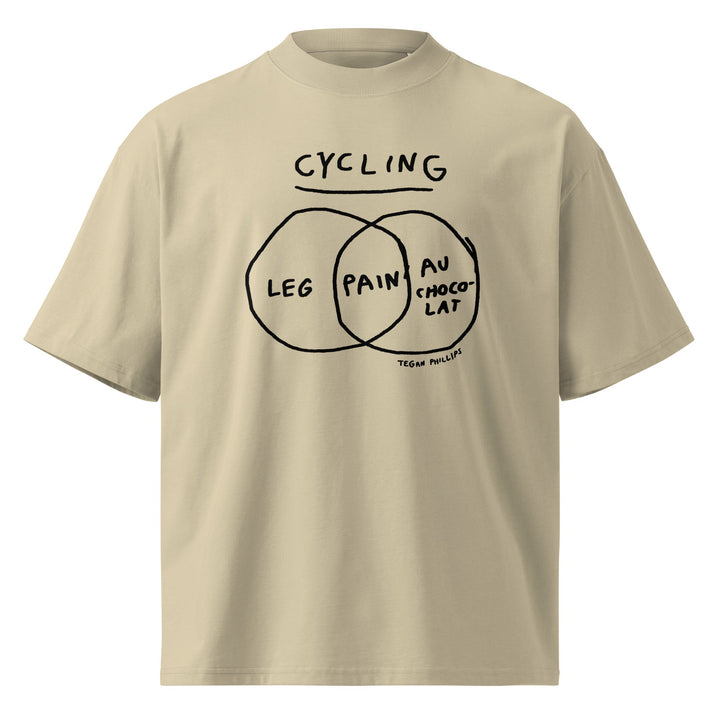 'Venn In Pain' Unisex organic oversized high neck tee - The Fun Shop by Tegan