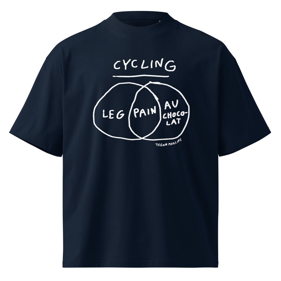 'Venn In Pain' Unisex organic oversized high neck tee - The Fun Shop by Tegan