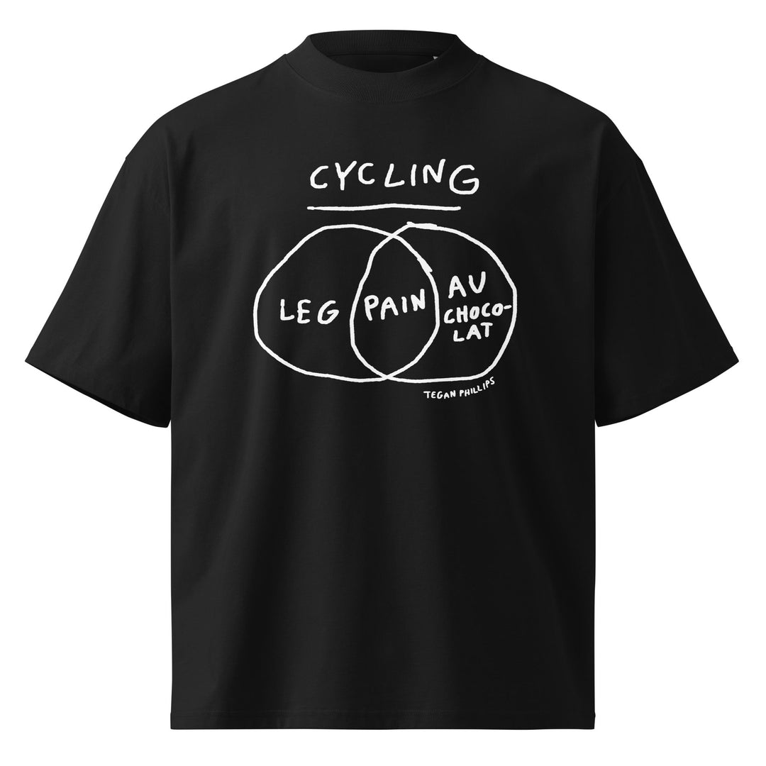 'Venn In Pain' Unisex organic oversized high neck tee - The Fun Shop by Tegan