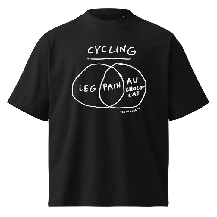 'Venn In Pain' Unisex organic oversized high neck tee - The Fun Shop by Tegan