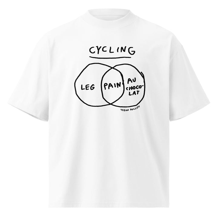 'Venn In Pain' Unisex organic oversized high neck tee - The Fun Shop by Tegan