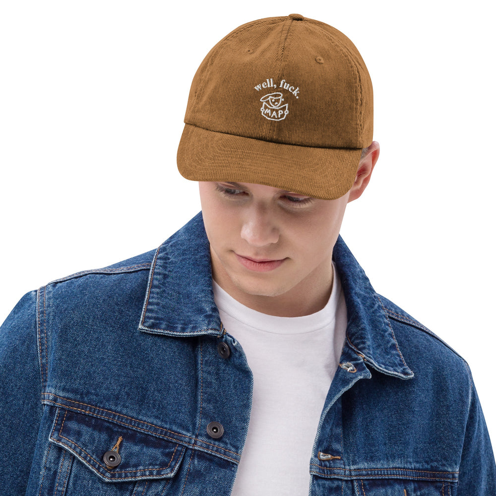 'Well, Fuck' Corduroy Cap - The Fun Shop by Tegan