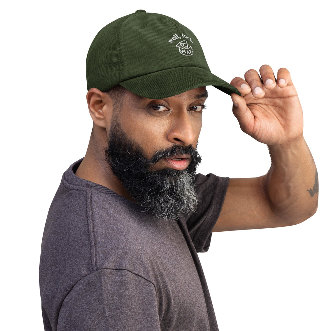 'Well, Fuck' Corduroy Cap - The Fun Shop by Tegan