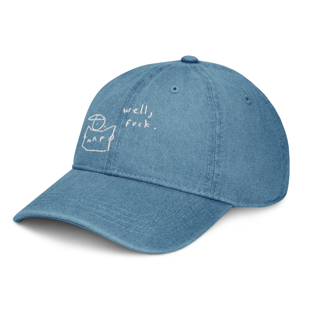 'Well, Fuck' Denim Cap - The Fun Shop by Tegan